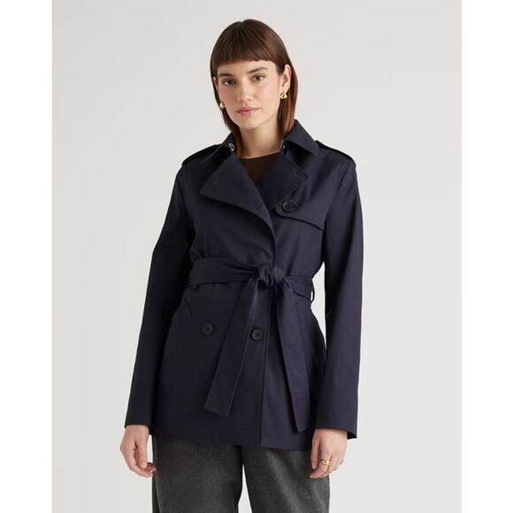 Quince Jackets & Blazers - Quince Women Comfort Stretch Short Trench Coat Size M NWT